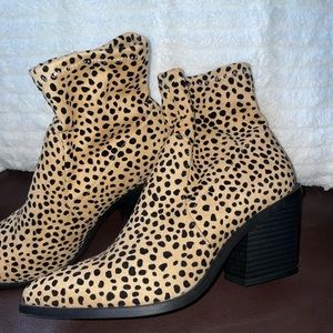 Cute Cheetah Heeled Boots